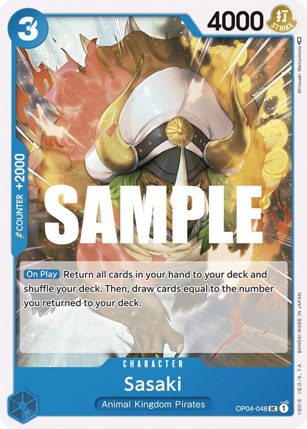 Sasaki OP04-048 card from Kingdoms of Intrigue
