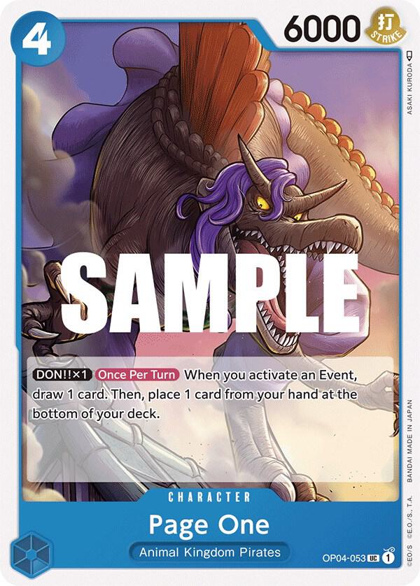 Page One OP04-053 card from Kingdoms of Intrigue