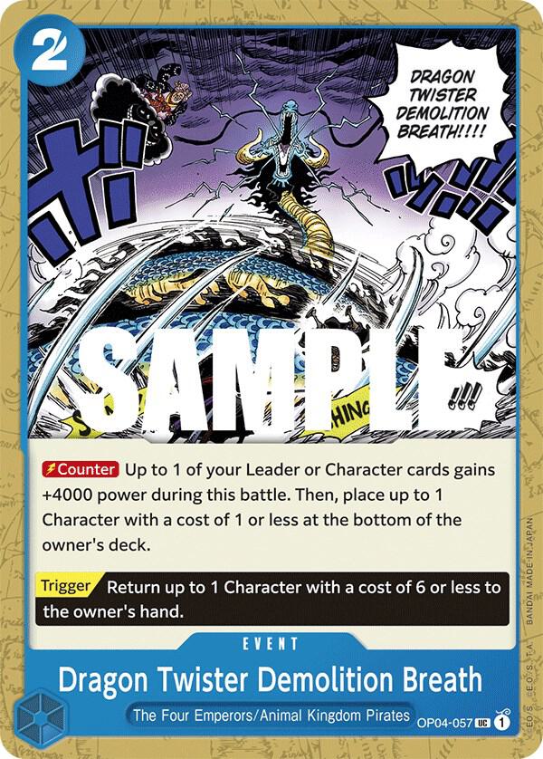 Dragon Twister Demolition Breath OP04-057 card from Kingdoms of Intrigue