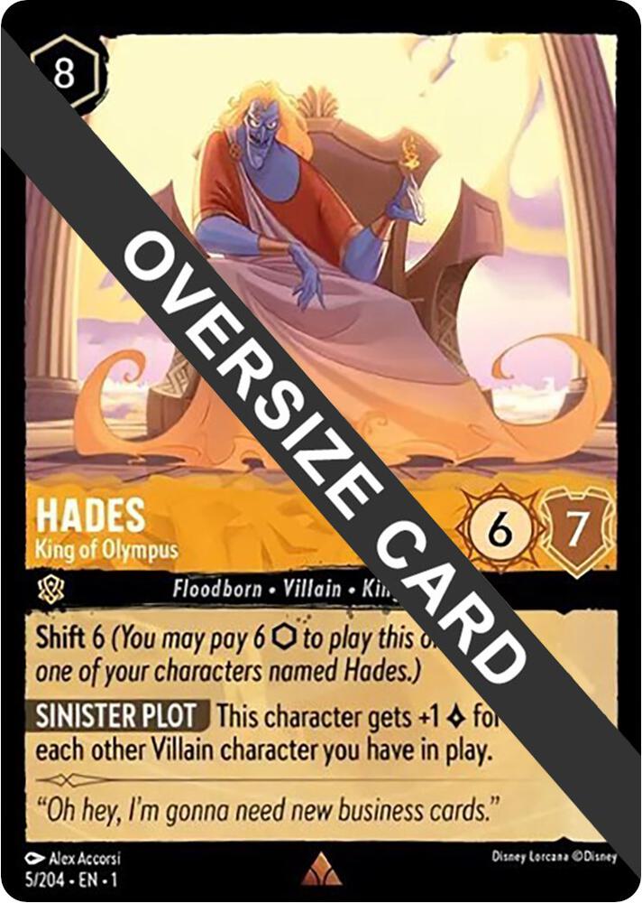 Hades - King of Olympus (Oversized) 5/204 card from The First Chapter