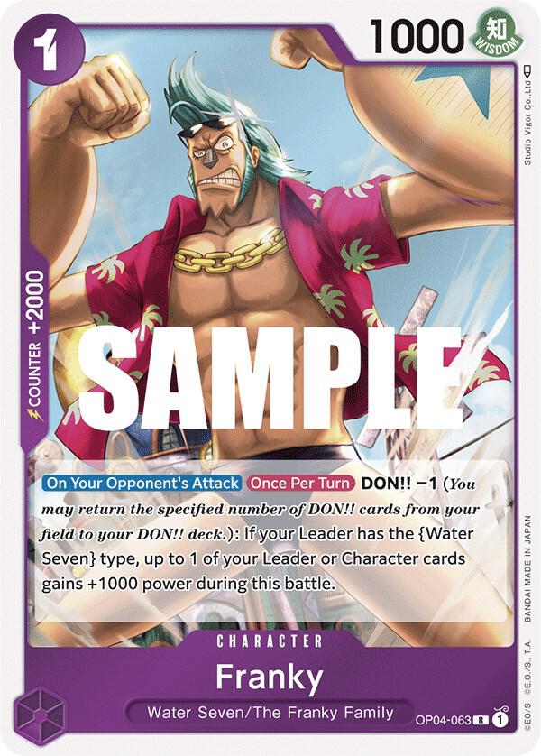 Franky OP04-063 card from Kingdoms of Intrigue