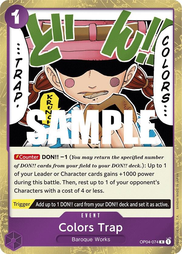 Colors Trap OP04-074 card from Kingdoms of Intrigue