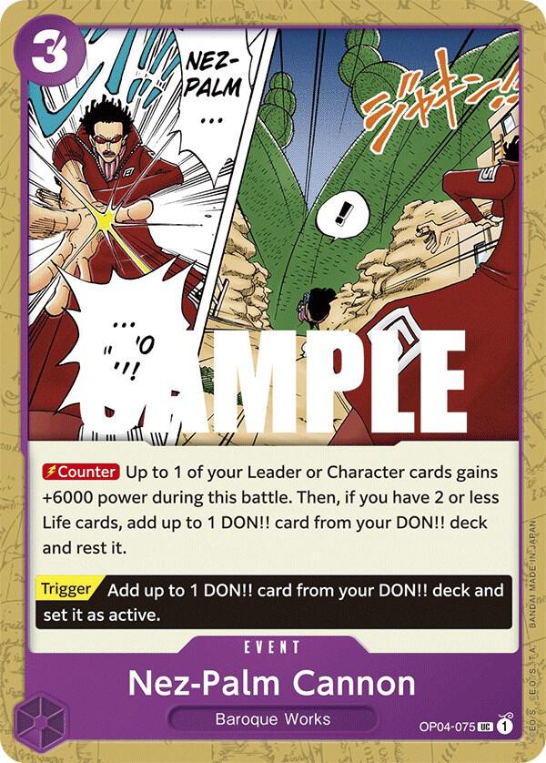 Nez-Palm Cannon OP04-075 card from Kingdoms of Intrigue