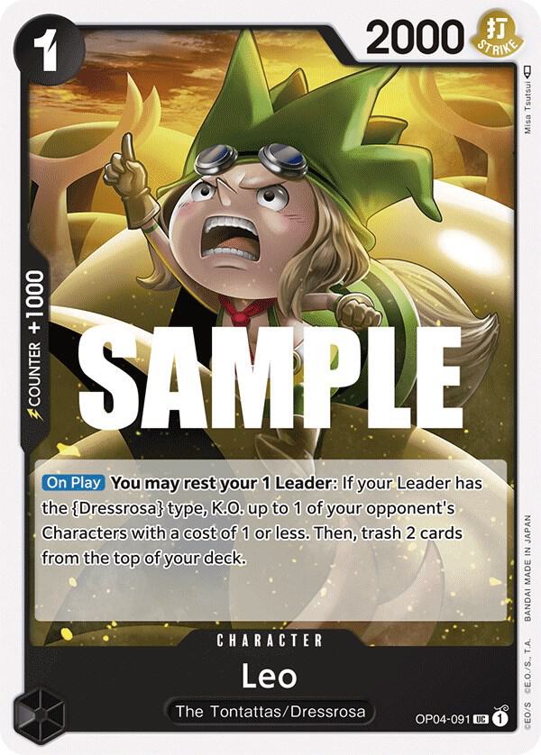 Leo OP04-091 card from Kingdoms of Intrigue