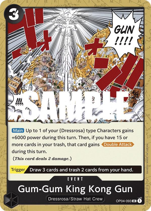 Gum-Gum King Kong Gun OP04-093 card from Kingdoms of Intrigue