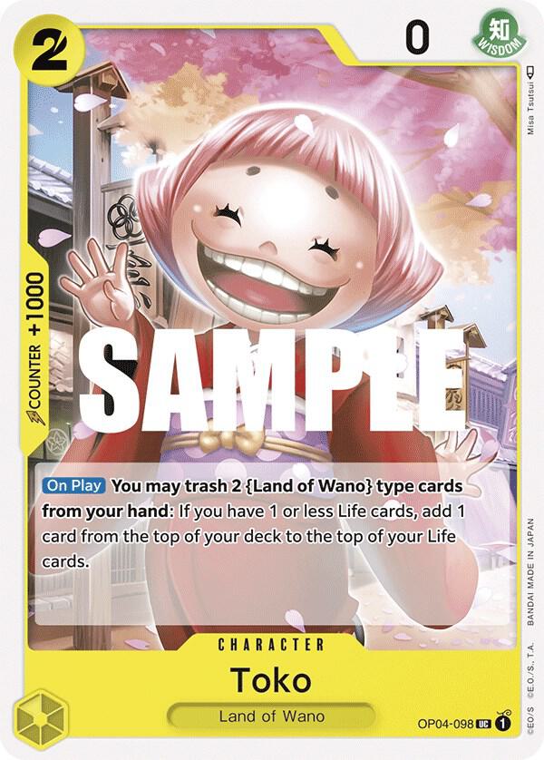 Toko OP04-098 card from Kingdoms of Intrigue