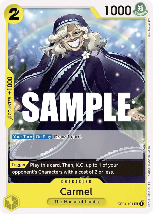 Carmel OP04-101 card from Kingdoms of Intrigue