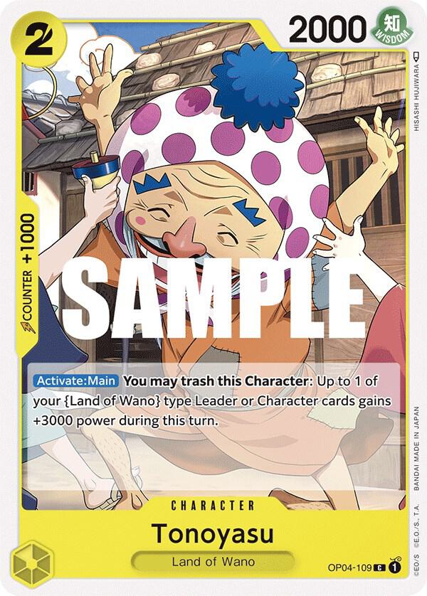 Tonoyasu OP04-109 card from Kingdoms of Intrigue