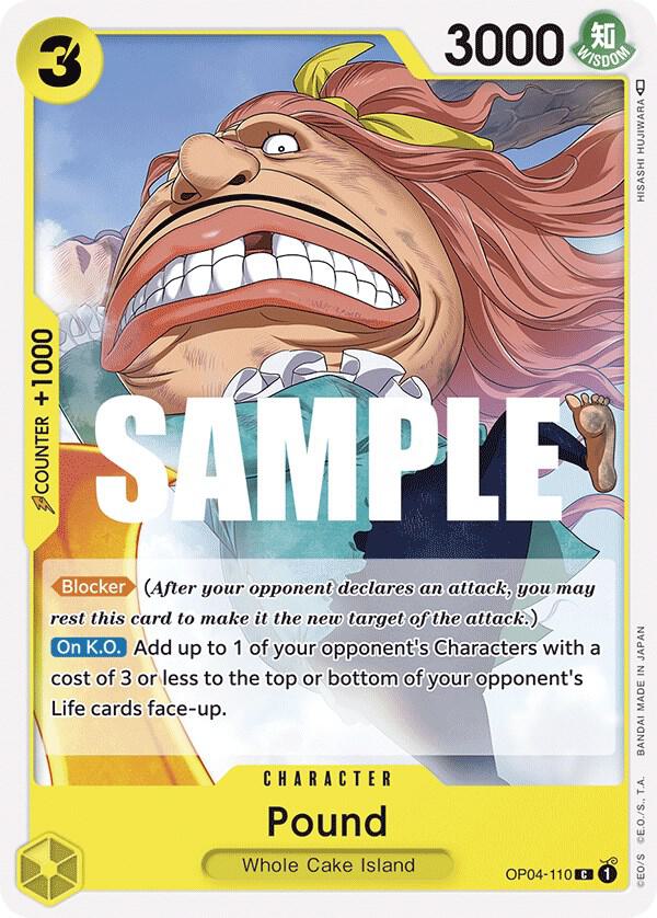Pound OP04-110 card from Kingdoms of Intrigue