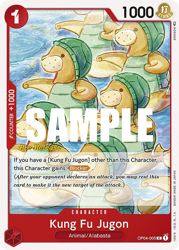 Kung Fu Jugon OP04-005 card from Kingdoms of Intrigue Pre-Release Cards