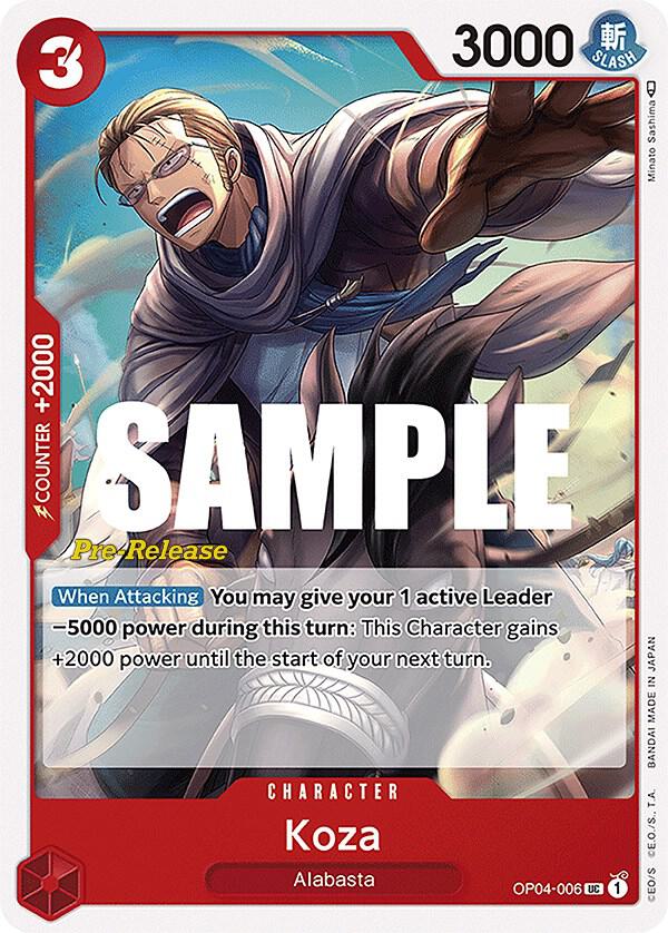 Koza OP04-006 card from Kingdoms of Intrigue Pre-Release Cards