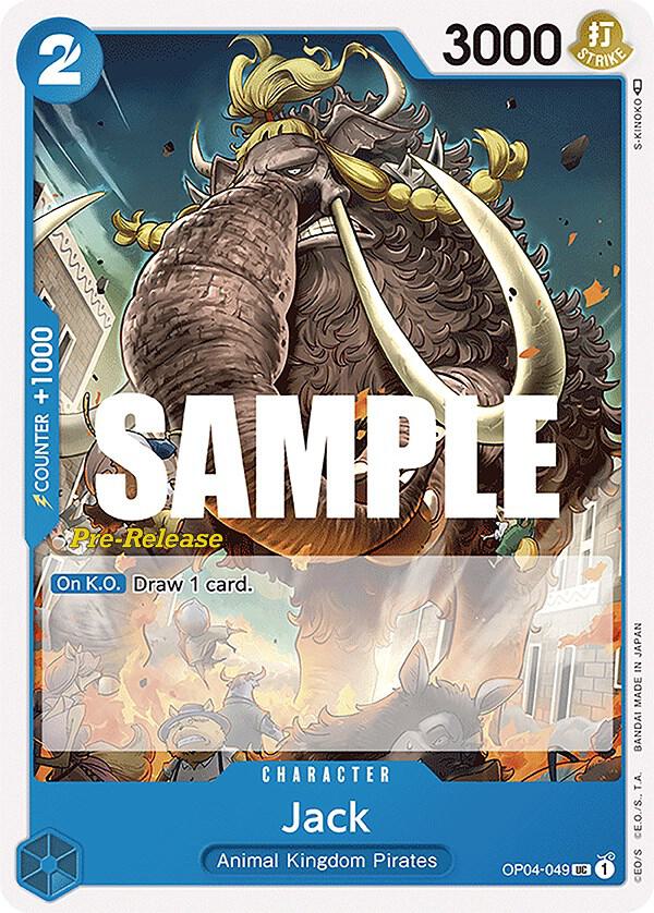 Jack OP04-049 card from Kingdoms of Intrigue Pre-Release Cards
