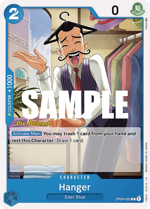 Hanger OP04-050 card from Kingdoms of Intrigue Pre-Release Cards