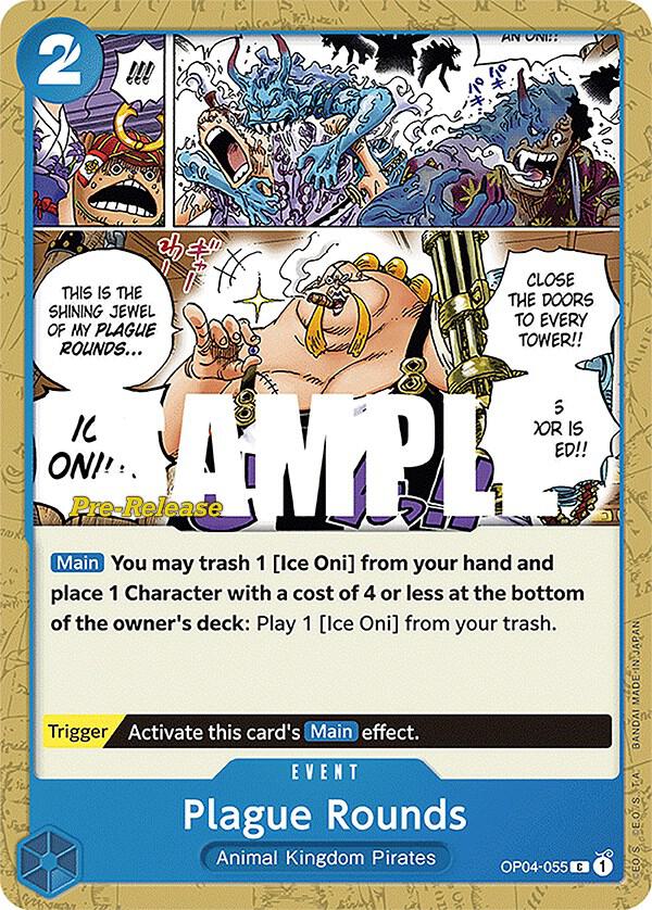 Plague Rounds OP04-055 card from Kingdoms of Intrigue Pre-Release Cards