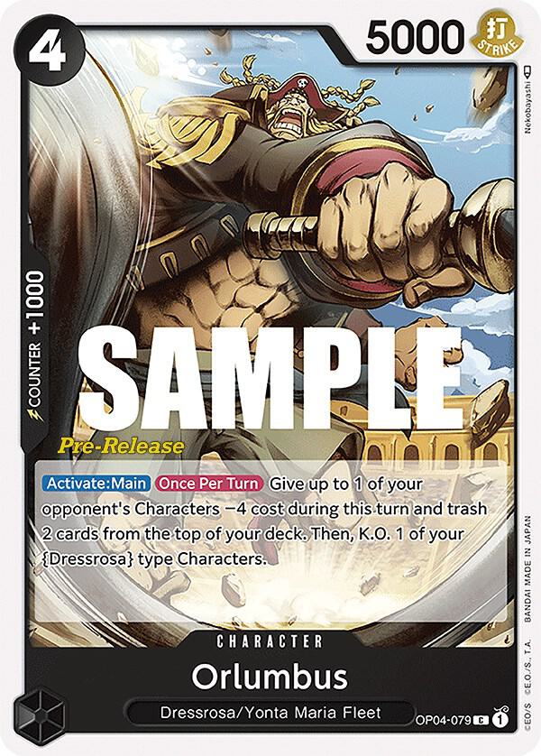 Orlumbus OP04-079 card from Kingdoms of Intrigue Pre-Release Cards