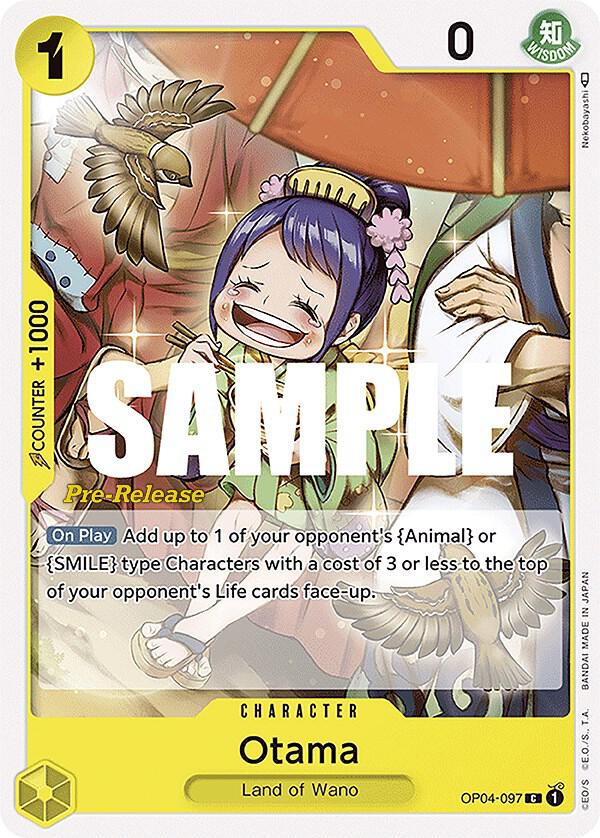Otama OP04-097 card from Kingdoms of Intrigue Pre-Release Cards