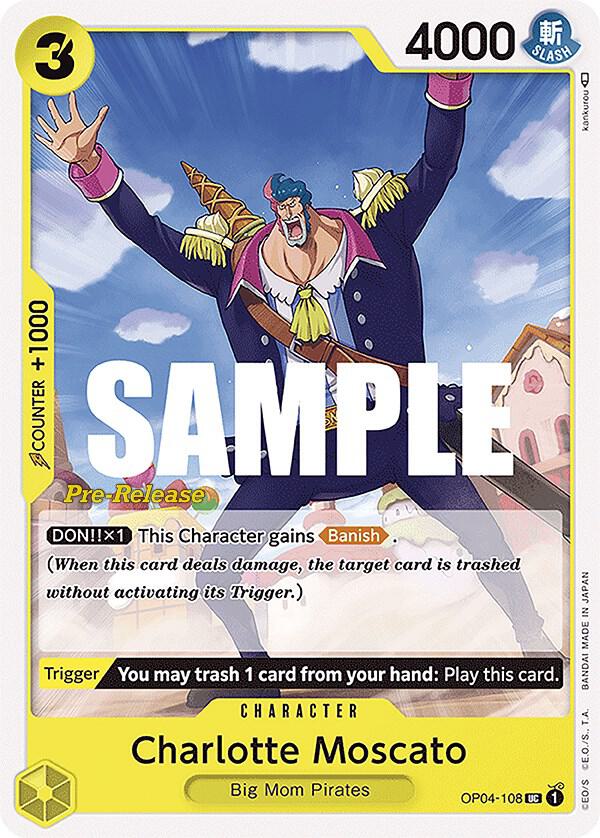 Charlotte Moscato OP04-108 card from Kingdoms of Intrigue Pre-Release Cards