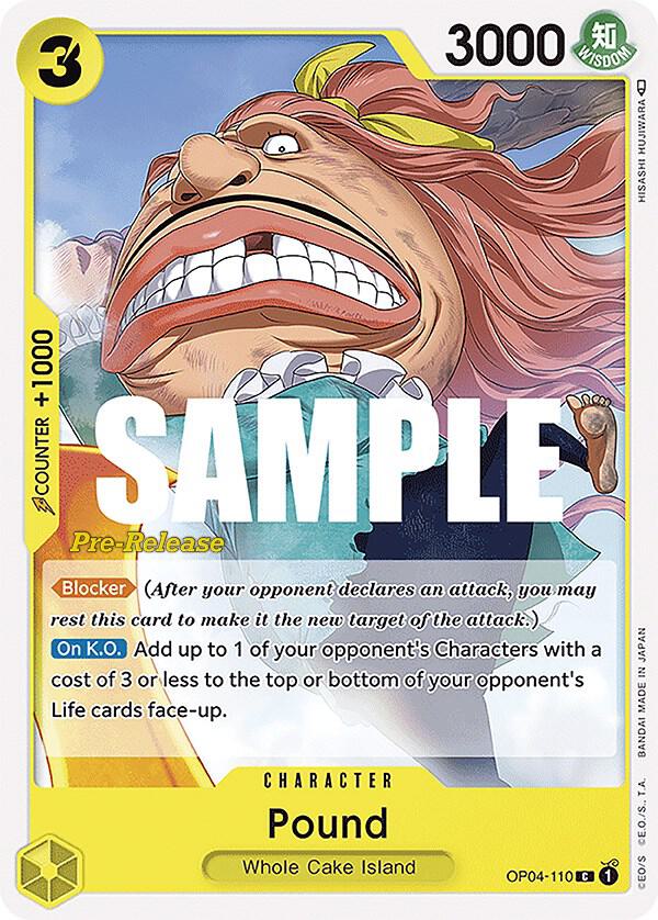 Pound OP04-110 card from Kingdoms of Intrigue Pre-Release Cards