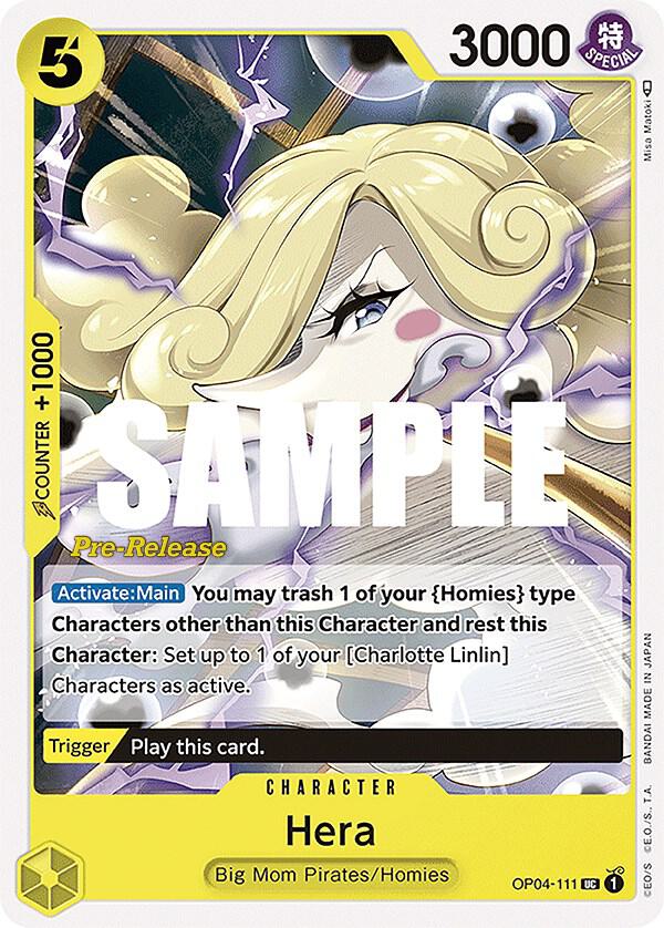 Hera OP04-111 card from Kingdoms of Intrigue Pre-Release Cards