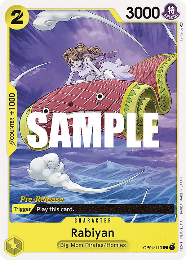 Rabiyan OP04-113 card from Kingdoms of Intrigue Pre-Release Cards