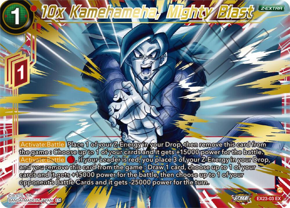 10x Kamehameha, Mighty Blast EX23-03 card from Expansion Deck Box Set 23: Premium Anniversary Box 2023