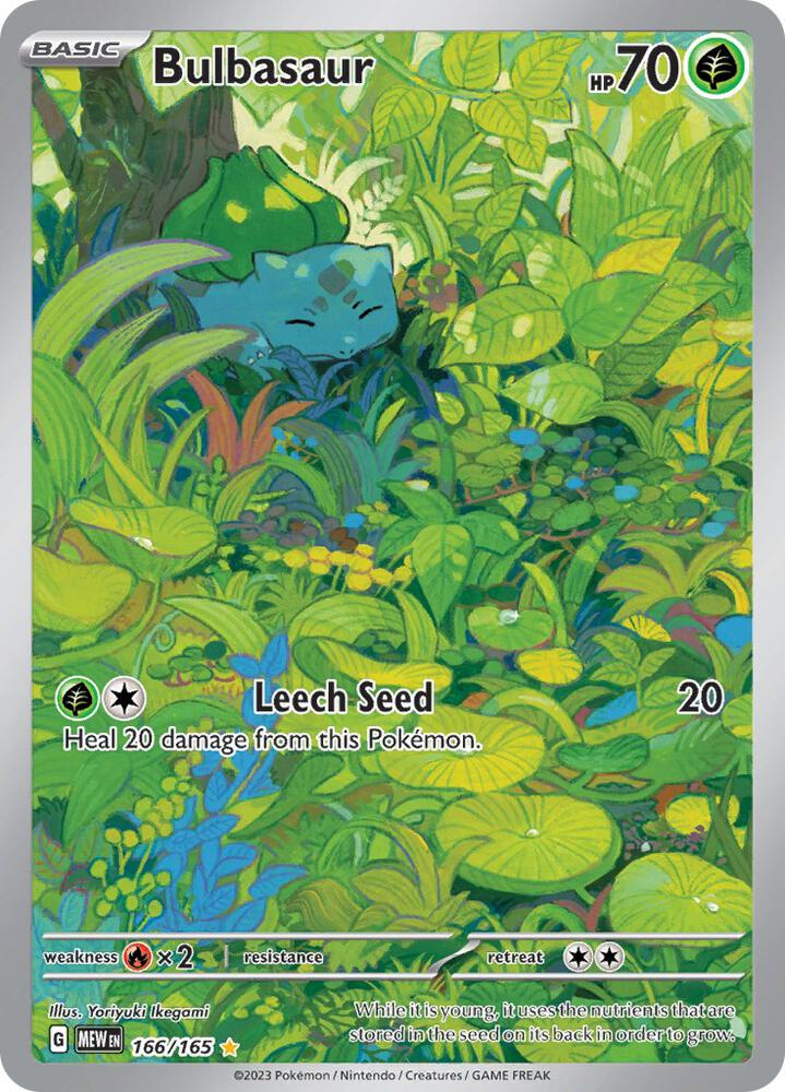 Bulbasaur 166/165 card from SV: Scarlet & Violet 151