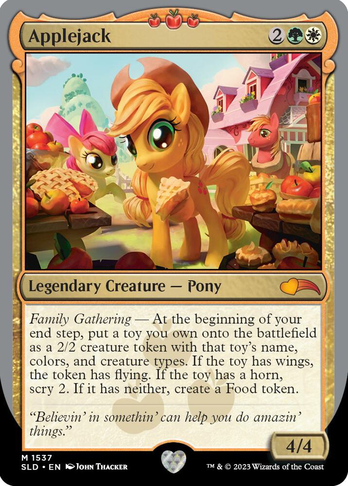 Applejack 1537 card from Secret Lair Drop Series