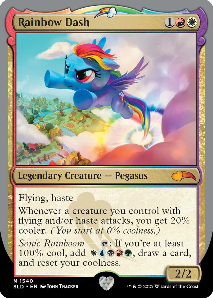 Rainbow Dash 1540 card from Secret Lair Drop Series