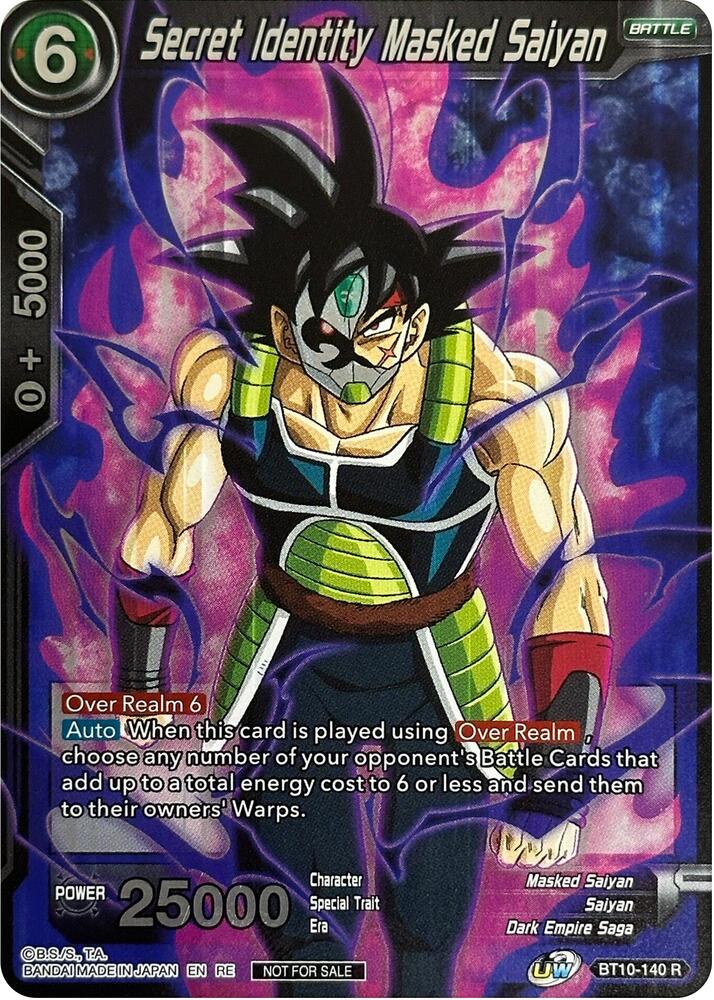 Secret Identity Masked Saiyan (Championship Selection Pack 2023 Vol.3) BT10-140 card from Tournament Promotion Cards