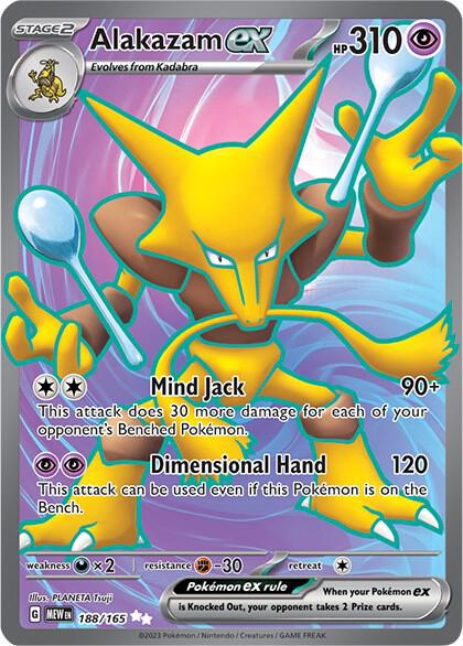 Alakazam ex 188/165 card from SV: Scarlet & Violet 151
