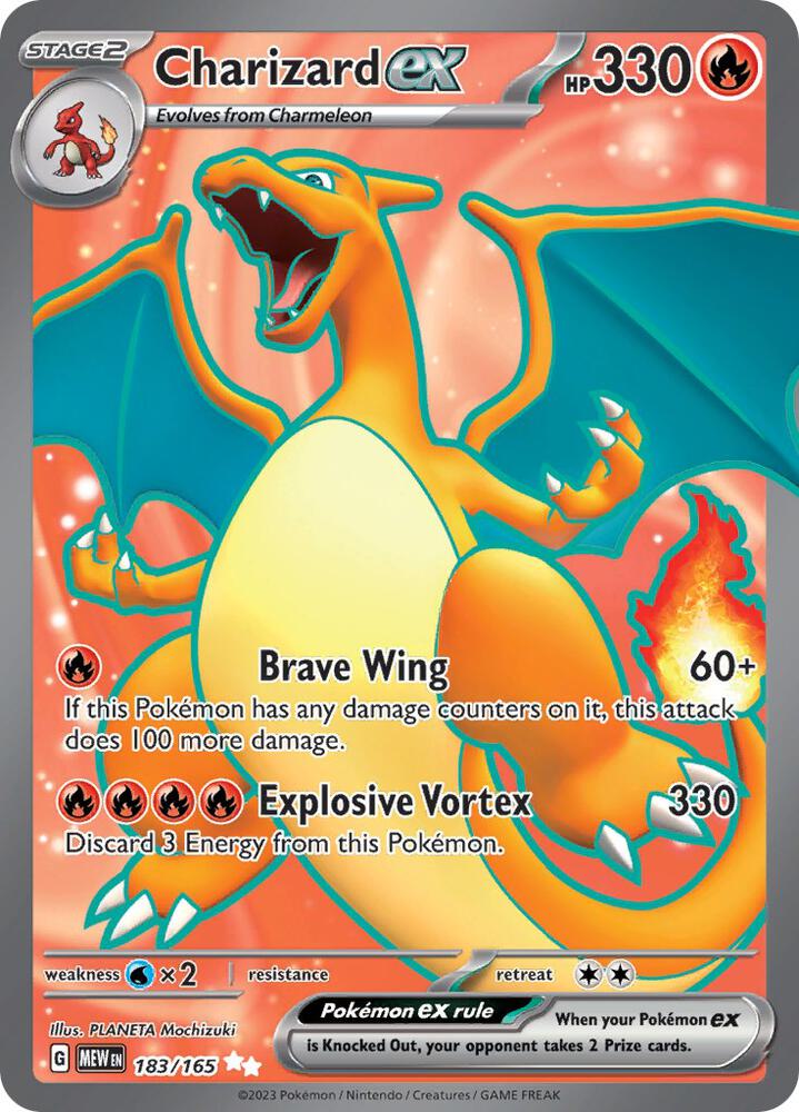 Charizard ex 183/165 card from SV: Scarlet & Violet 151