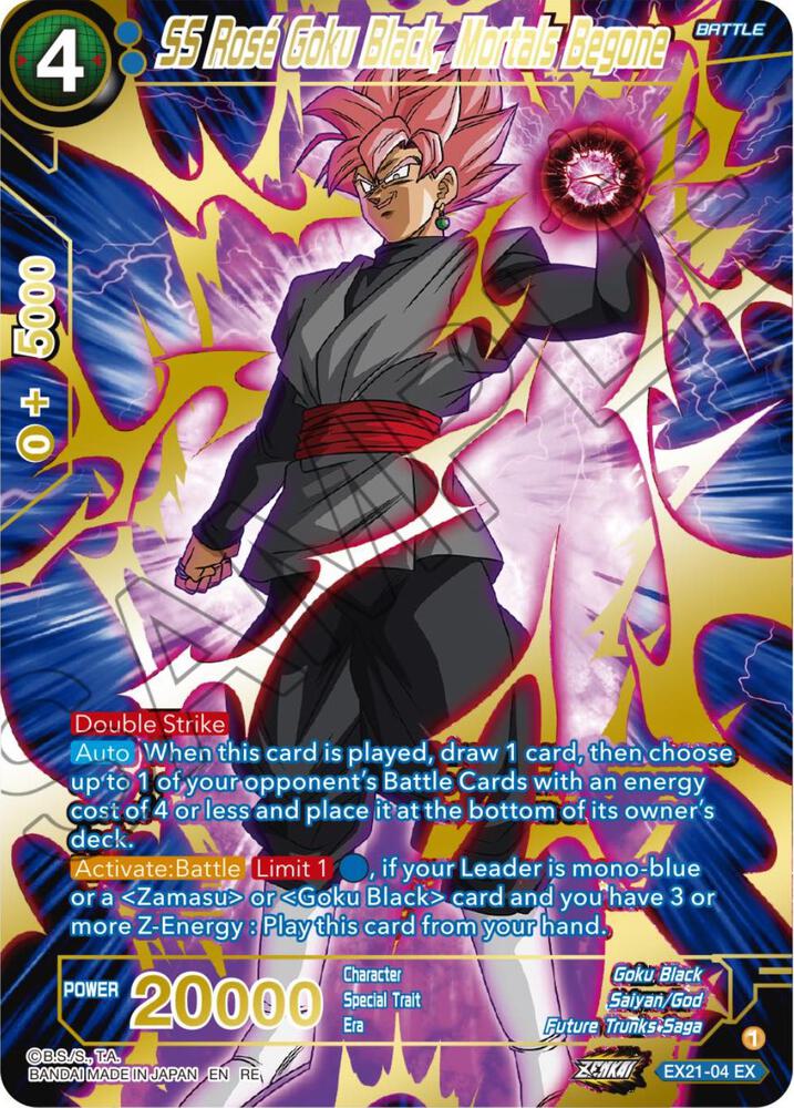 SS Rose Goku Black, Mortals Begone (Alternate Art) EX21-04 card from Expansion Deck Box Set 23: Premium Anniversary Box 2023