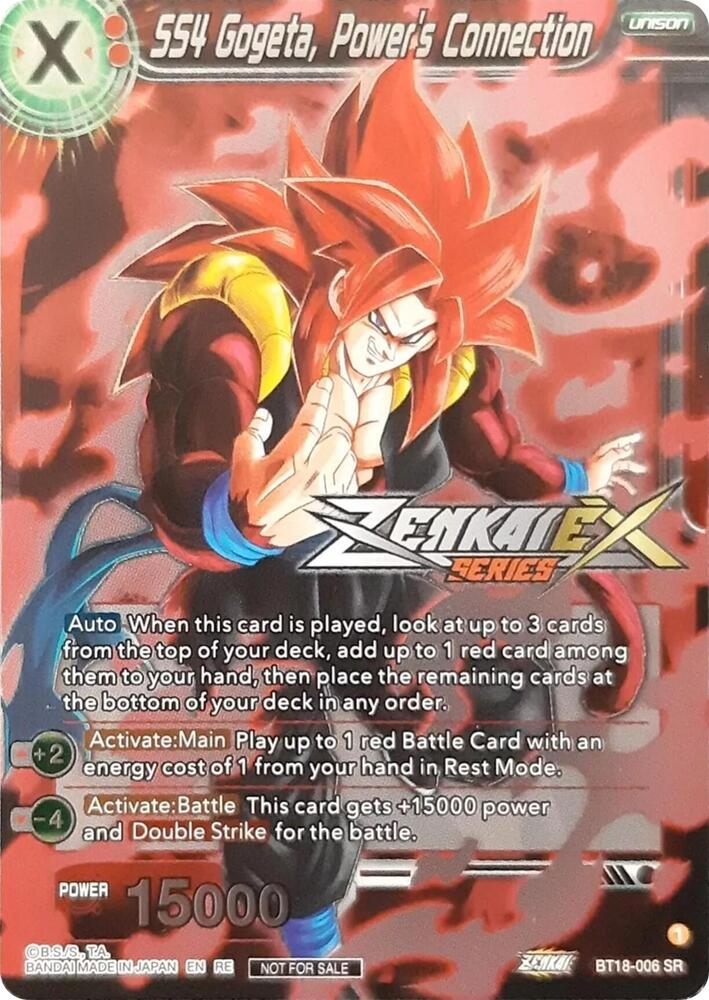 SS4 Gogeta, Power's Connection (Event Pack 13) BT18-006 card from Tournament Promotion Cards