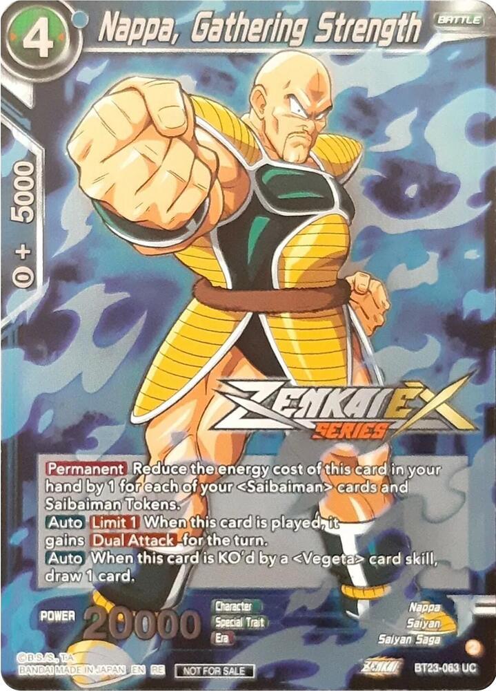 Nappa, Gathering Strength (Event Pack 13) BT23-063 card from Tournament Promotion Cards