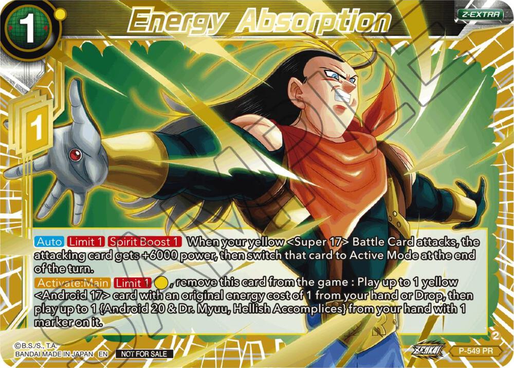 Energy Absorption (Championship Z Extra Card Pack 2023) (Gold-Stamped) P-549 card from Tournament Promotion Cards