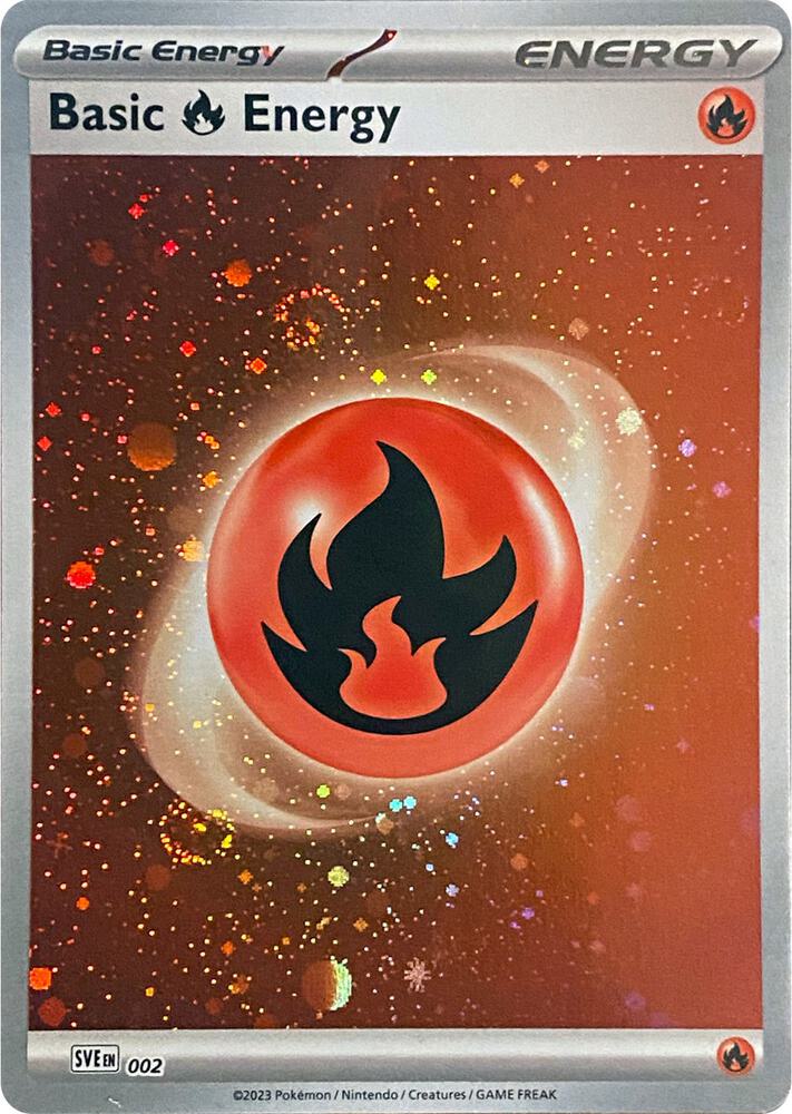 Basic Fire Energy (Cosmos Holo) 002 card from SV01: Scarlet & Violet Base Set