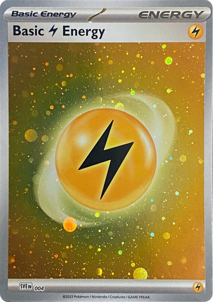 Basic Lightning Energy (Cosmos Holo) 004 card from SV01: Scarlet & Violet Base Set