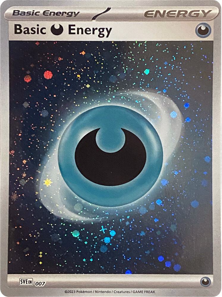 Basic Darkness Energy (Cosmos Holo) 007 card from SV01: Scarlet & Violet Base Set
