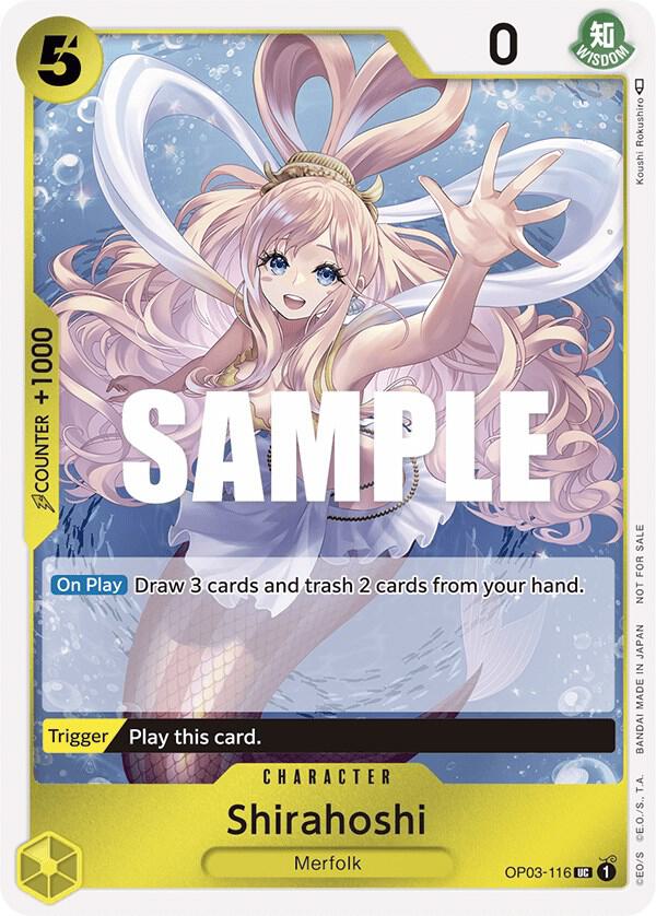 Shirahoshi (Dash Pack) OP03-116 card from Kingdoms of Intrigue