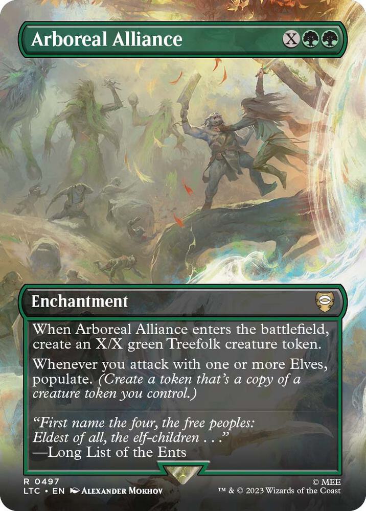 Arboreal Alliance (Borderless) 497 card from Commander: The Lord of the Rings: Tales of Middle-earth