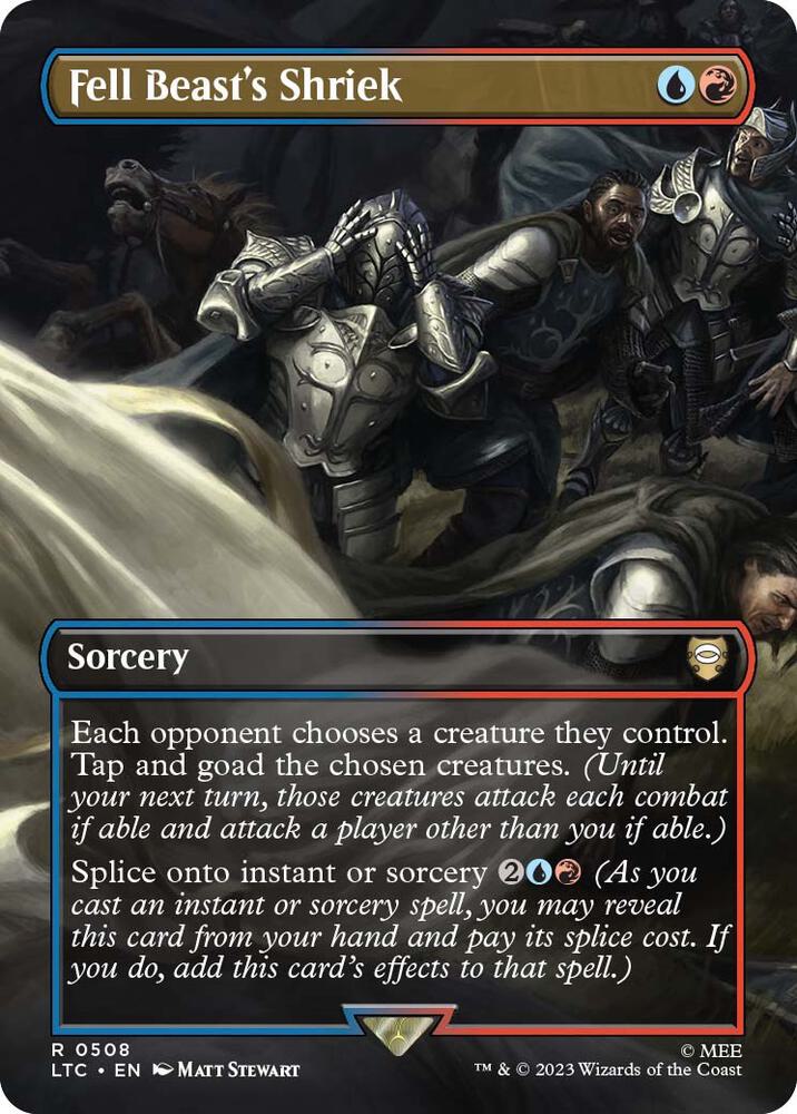 Fell Beast's Shriek (Borderless) 508 card from Commander: The Lord of the Rings: Tales of Middle-earth