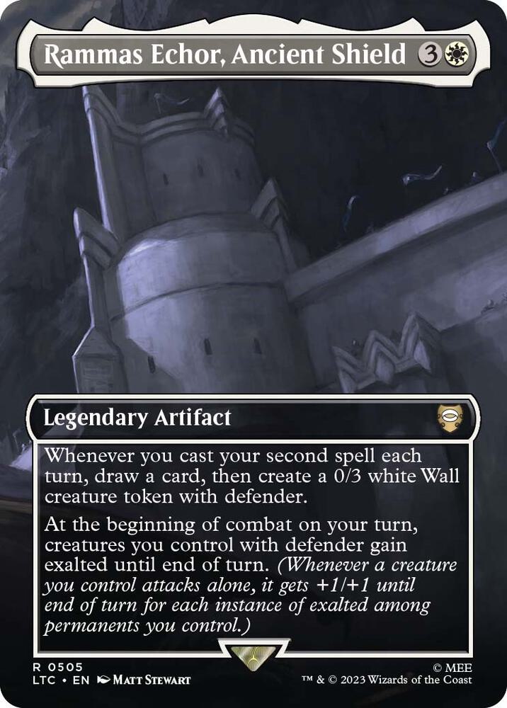 Rammas Echor, Ancient Shield (Borderless) 505 card from Commander: The Lord of the Rings: Tales of Middle-earth
