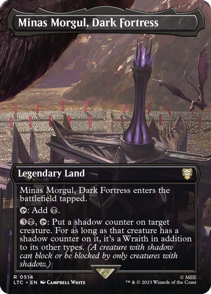 Minas Morgul, Dark Fortress (Borderless) 514 card from Commander: The Lord of the Rings: Tales of Middle-earth