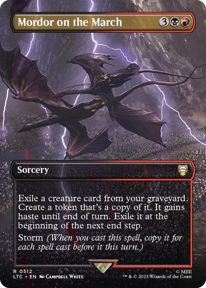 Mordor on the March (Borderless) 512 card from Commander: The Lord of the Rings: Tales of Middle-earth