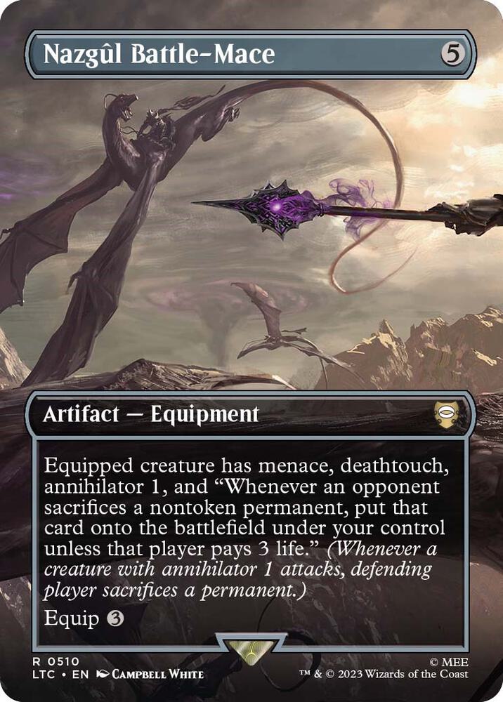 Nazgul Battle-Mace (Borderless) 510 card from Commander: The Lord of the Rings: Tales of Middle-earth