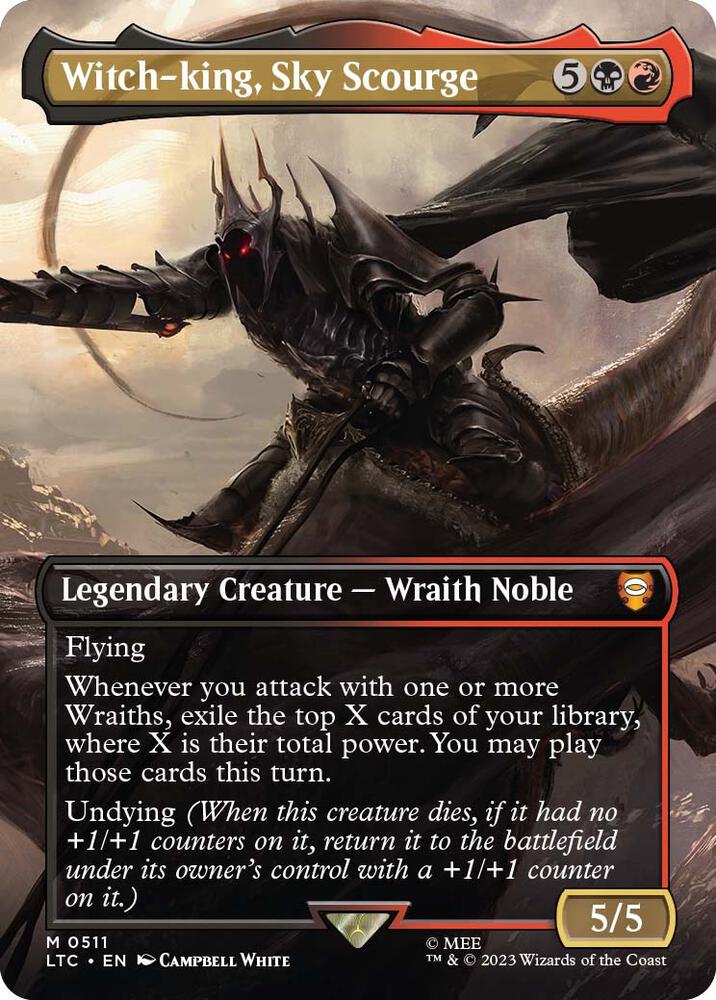 Witch-king, Sky Scourge (Borderless) 511 card from Commander: The Lord of the Rings: Tales of Middle-earth