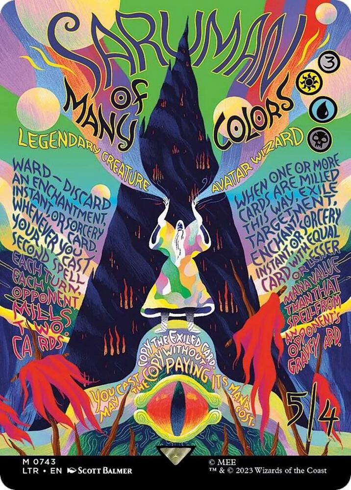 Saruman of Many Colors (Borderless Poster) 743 card from Universes Beyond: The Lord of the Rings: Tales of Middle-earth
