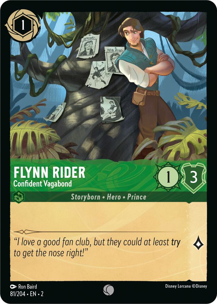 Flynn Rider - Confident Vagabond 81/204 card from Rise of the Floodborn