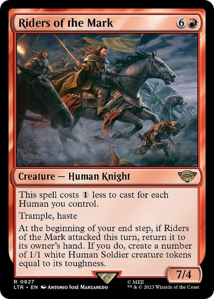 Riders of the Mark 827 card from Universes Beyond: The Lord of the Rings: Tales of Middle-earth