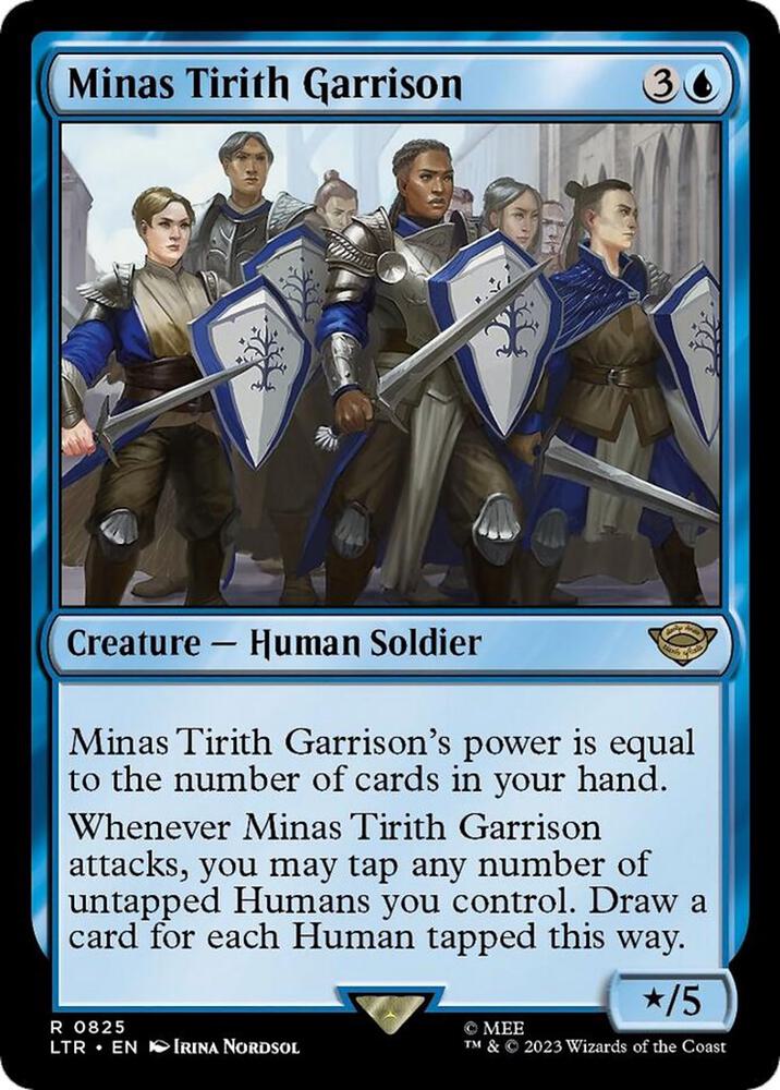 Minas Tirith Garrison 825 card from Universes Beyond: The Lord of the Rings: Tales of Middle-earth